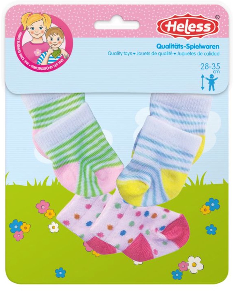 Chaussettes de poupée Heless 3 paires, 28-35 cm