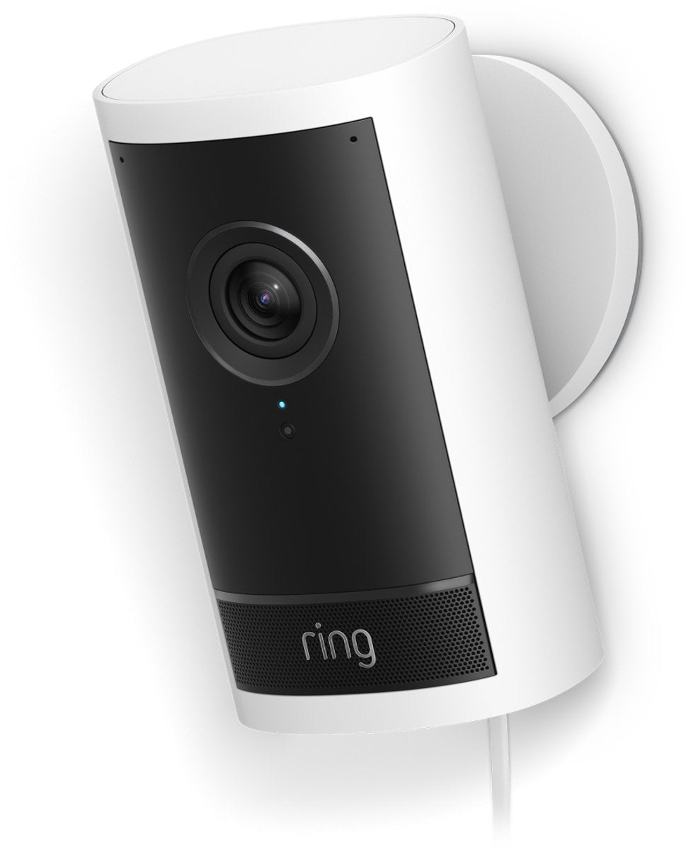 Caméra extérieure Ring pro avec adaptateur de prise (dernière génération) - blanche - vidéo 4k