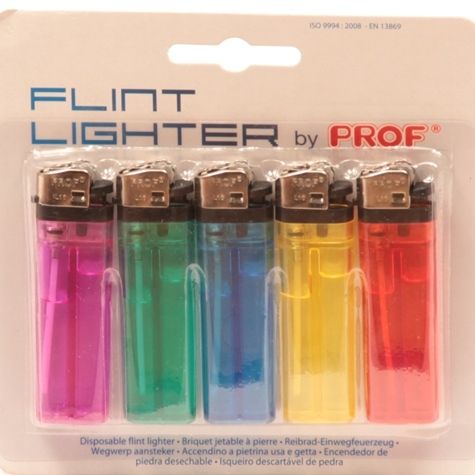 Briquet 5 pièces sur carte *
