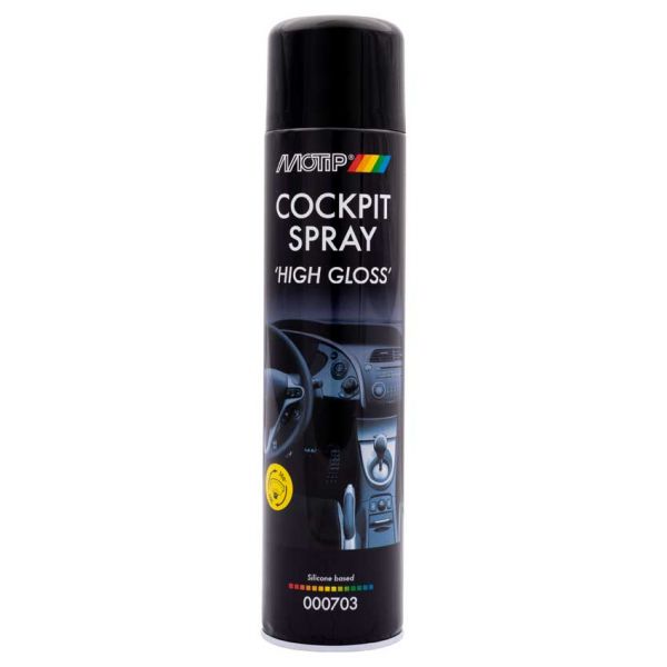 Motip Car Care Black Cockpit Spray brillant brillant 600 ml bombe aérosol