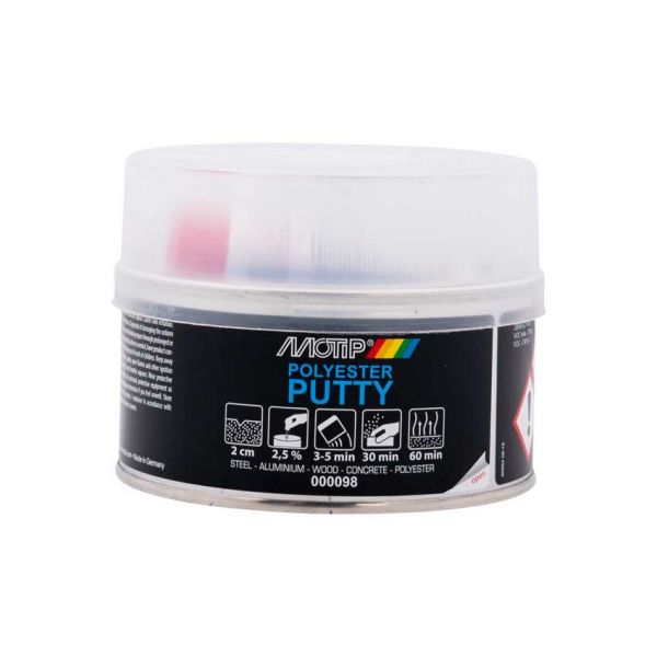 Mastic polyester acier Motip 500 grammes