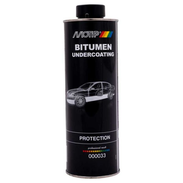 Revêtement bitume dessous de caisse Motip noir - Bidon vissable 1 000ml
