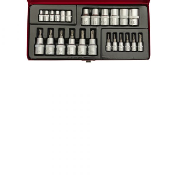 Jeu de douilles+embouts 25 pcs 1 4 +1 2 torx*
