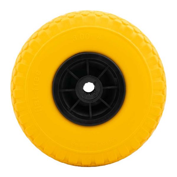 Roue anti-crevaison 300x4, jaune noir