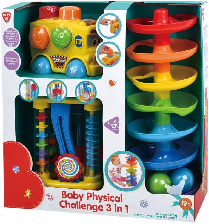 Playgo ensemble de jeu pour bébé 3 pièces aux couleurs joyeuses