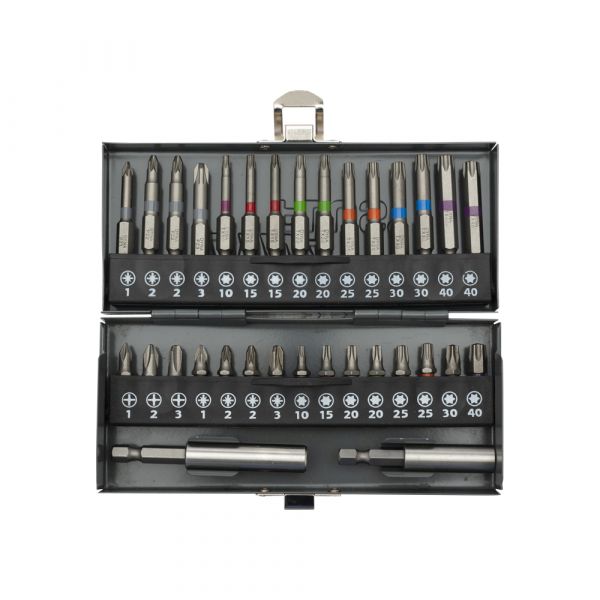 Dynaplus jeu d'embouts prof 32 pièces bandes de couleur dyna emballage métal - 8938.00.00700