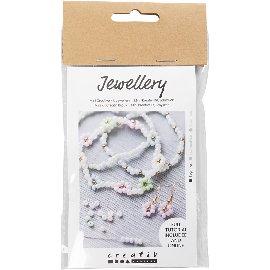 Creativ Company Mini Hobbyset Bijoux Bracelet élastique et boucle d'oreille