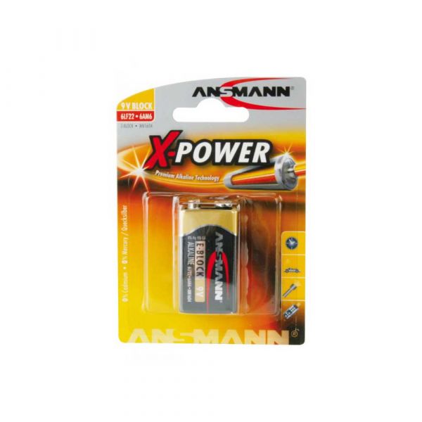 Pile alcaline X-power 9 volts.