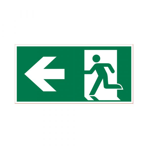 Panneau de sortie de secours gauche - 150x300 mm.