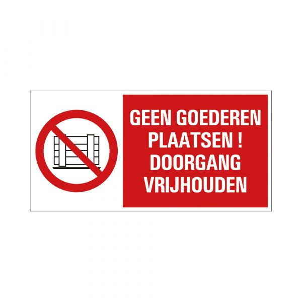 Ne placez pas de panneau de marchandises ! - 150x300mm.