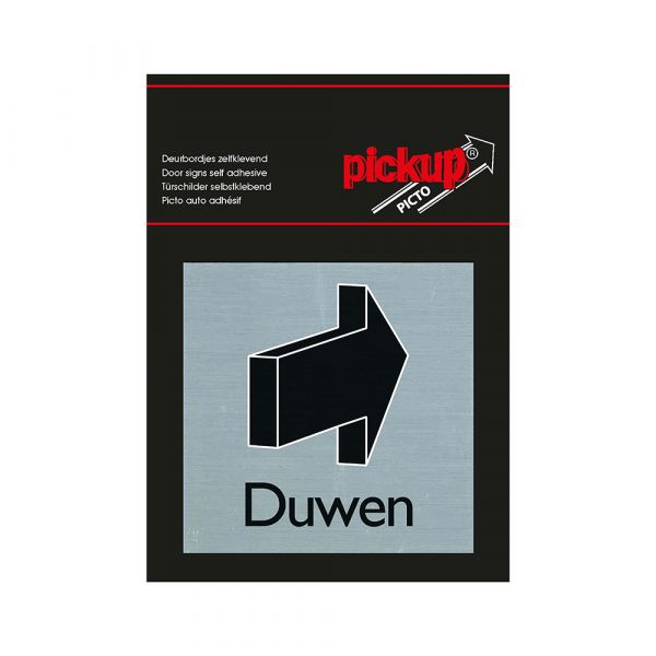 Panneau poussoir en aluminium - 80x80 mm autocollant.