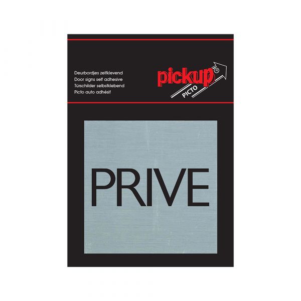 Panneau aluminium privé - 80x80 mm autocollant.