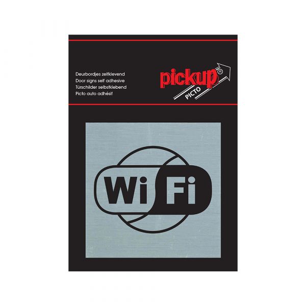 Panneau WiFi en aluminium - 80x80 mm autocollant.