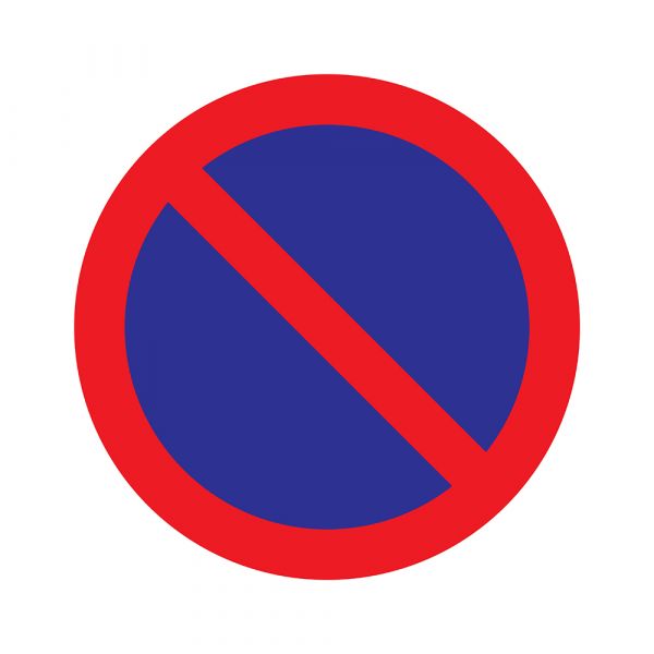 Autocollant d'interdiction de stationnement - rond de 200 mm.