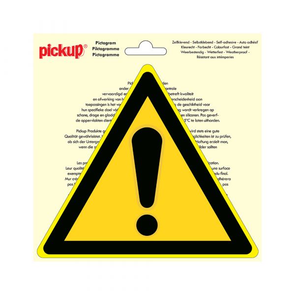 Autocollant de danger - Triangle de 200 mm.
