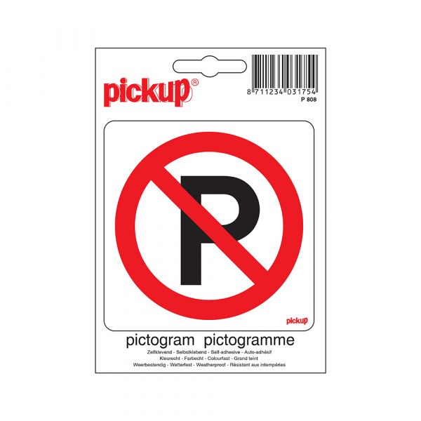 Pas de vignette de stationnement - 100x100 mm.