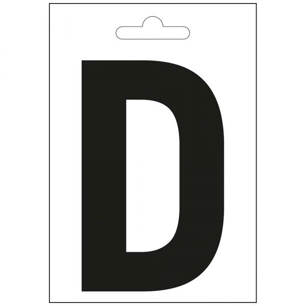 Lettre Nautic d noire 100 mm.