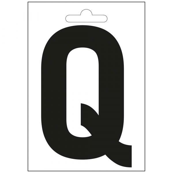 Lettre Nautic q noire 100 mm.