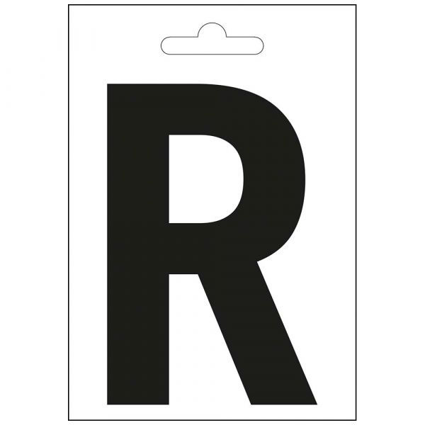 Lettre Nautic r noire 100 mm.