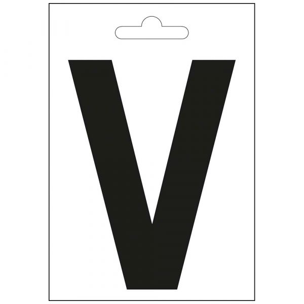 Lettre Nautic v noire 100 mm.