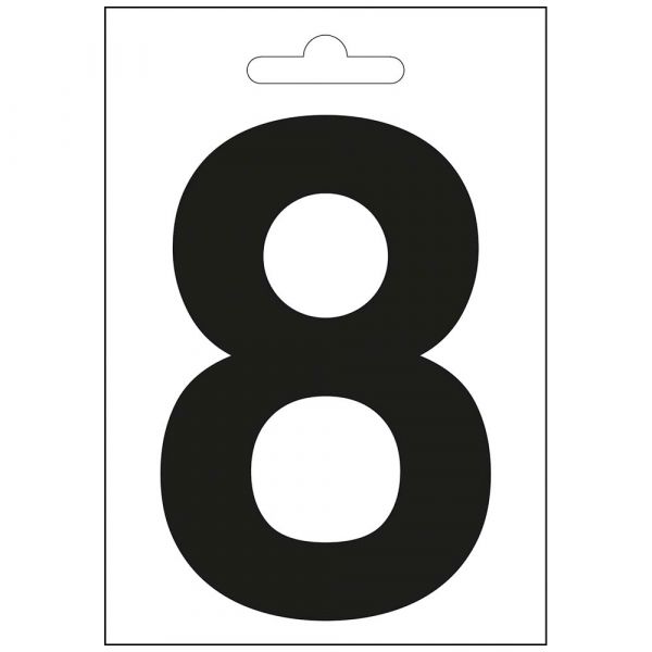 Numéro Nautic 8 noir 100 mm.