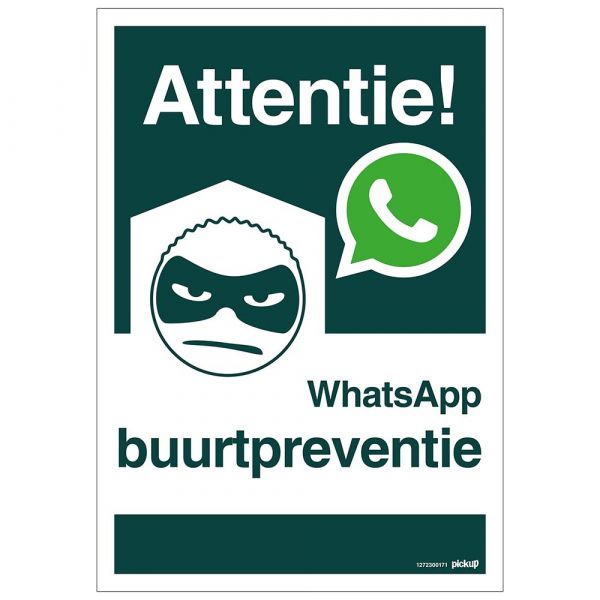 Panneau de surveillance de quartier WhatsApp - 230x330 mm.