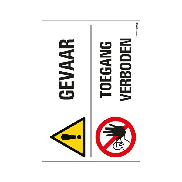 Panneau Danger accès interdit - 230x330 mm.