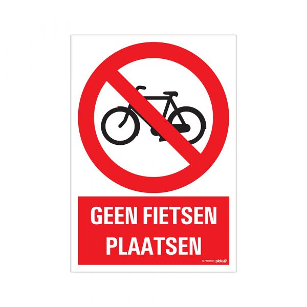 Panneau interdit aux vélos - 230x330 mm.