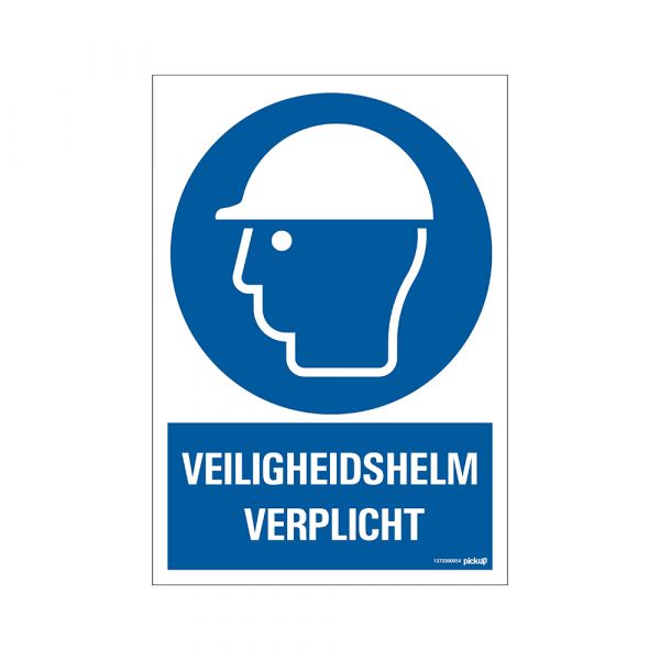 Panneau obligatoire pour le casque de sécurité - 230x330 mm.
