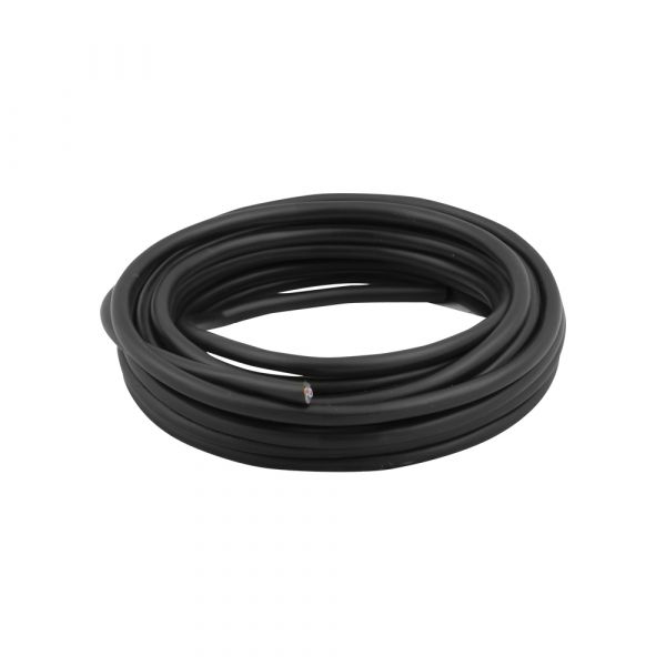 Cordon domestique 2x0,75 noir 5 mètres.