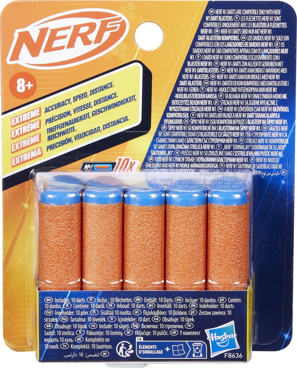 Pack de 10 fléchettes Nerf série N | 8 pièces
