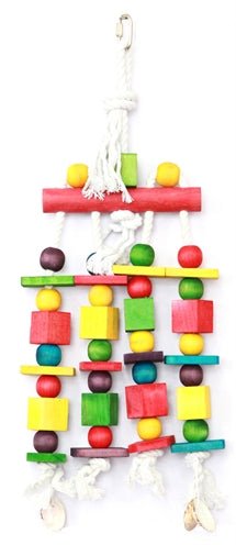 Jouet pour animaux de compagnie Happy, bloc et perles, perroquet