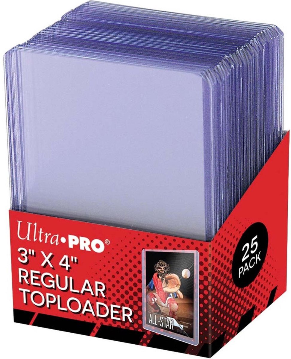 Ultrapro ultra pro toploader 3x4 regular - protecteurs de deck pour cartes - 25 pièces