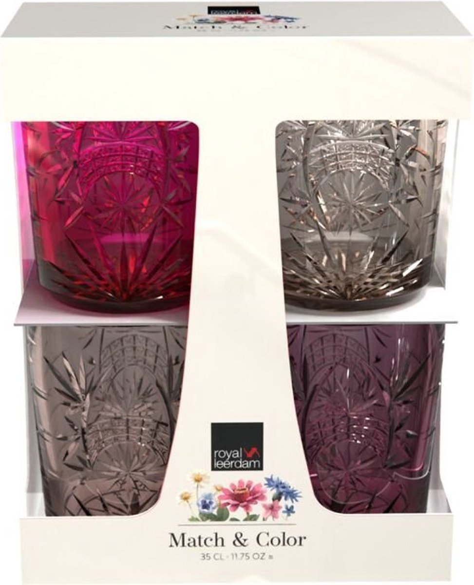 Royal Leerdam match couleur rose set 4 | 6 pièces