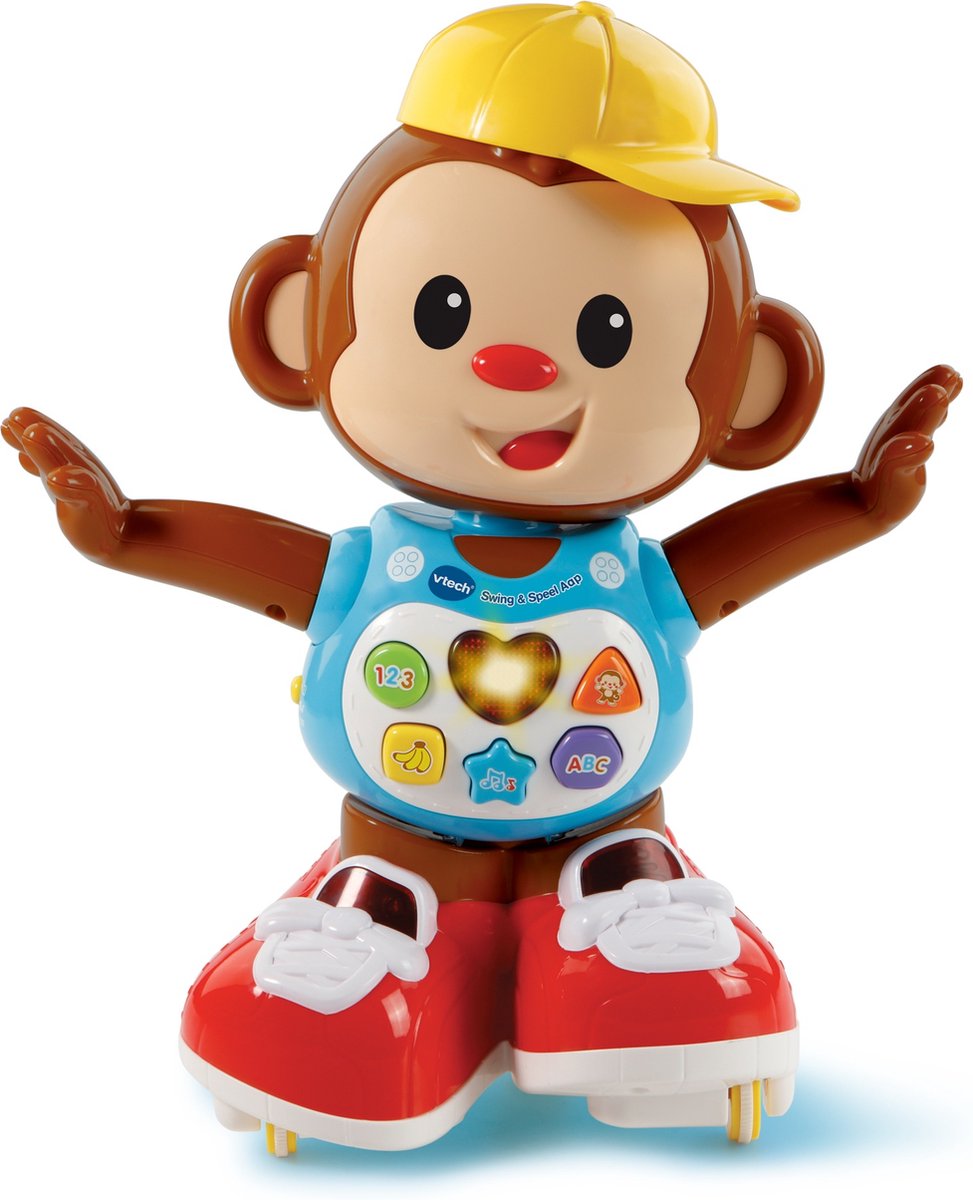 Vtech bébé balançoire jouer singe - cadeau - jouet interactif éducatif pour bébé - avec des sons de chansons - 1 à 3 ans