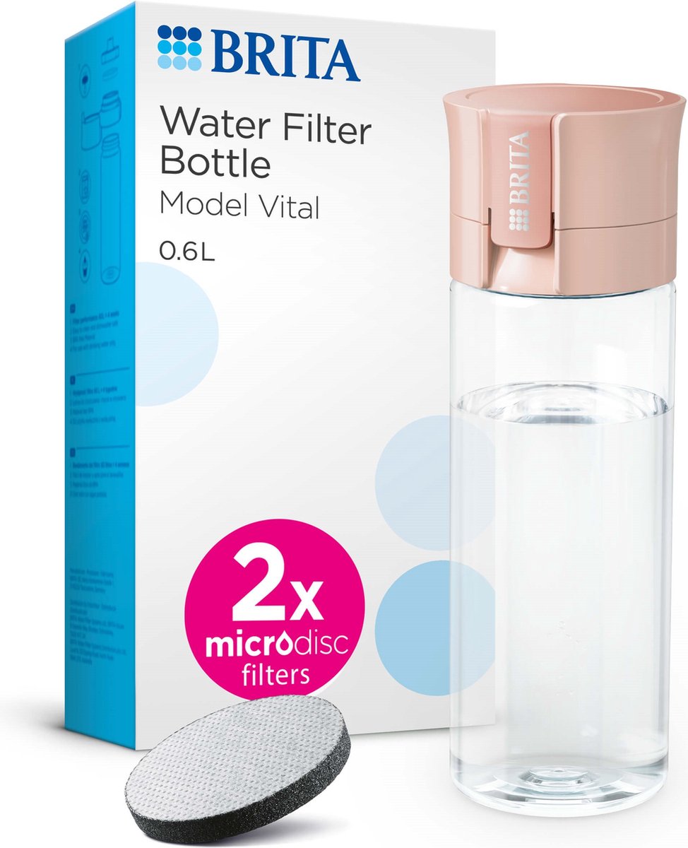 Brita bouteille d'eau vital abricot 1 pièce