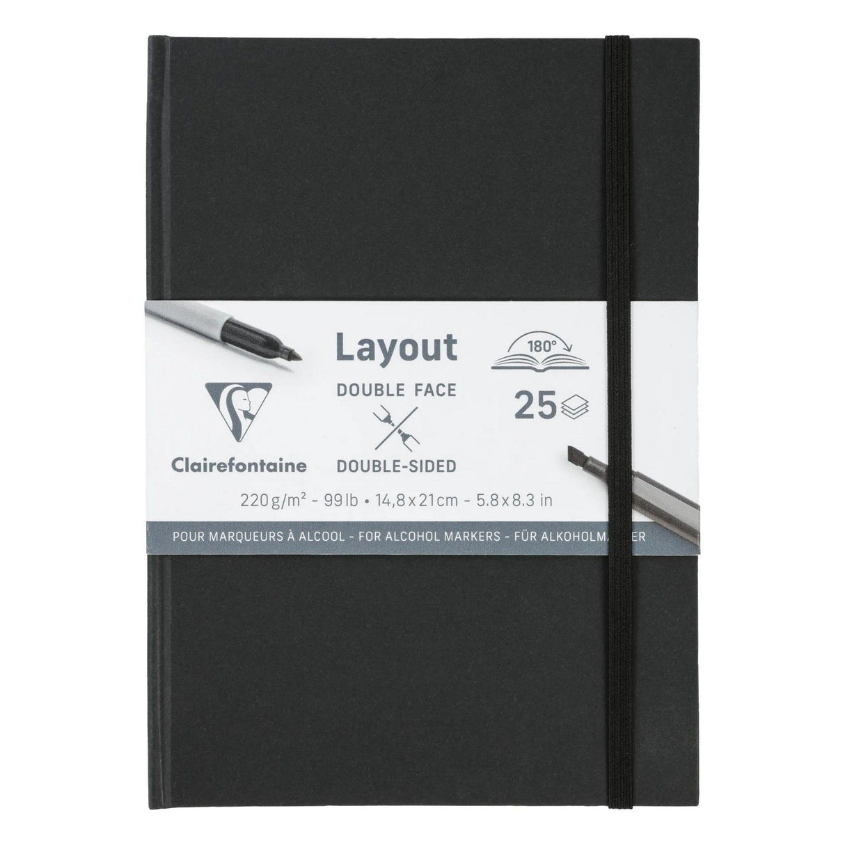 Clairefontaine • carnet de marqueurs à alcool layout 220g a5 25x