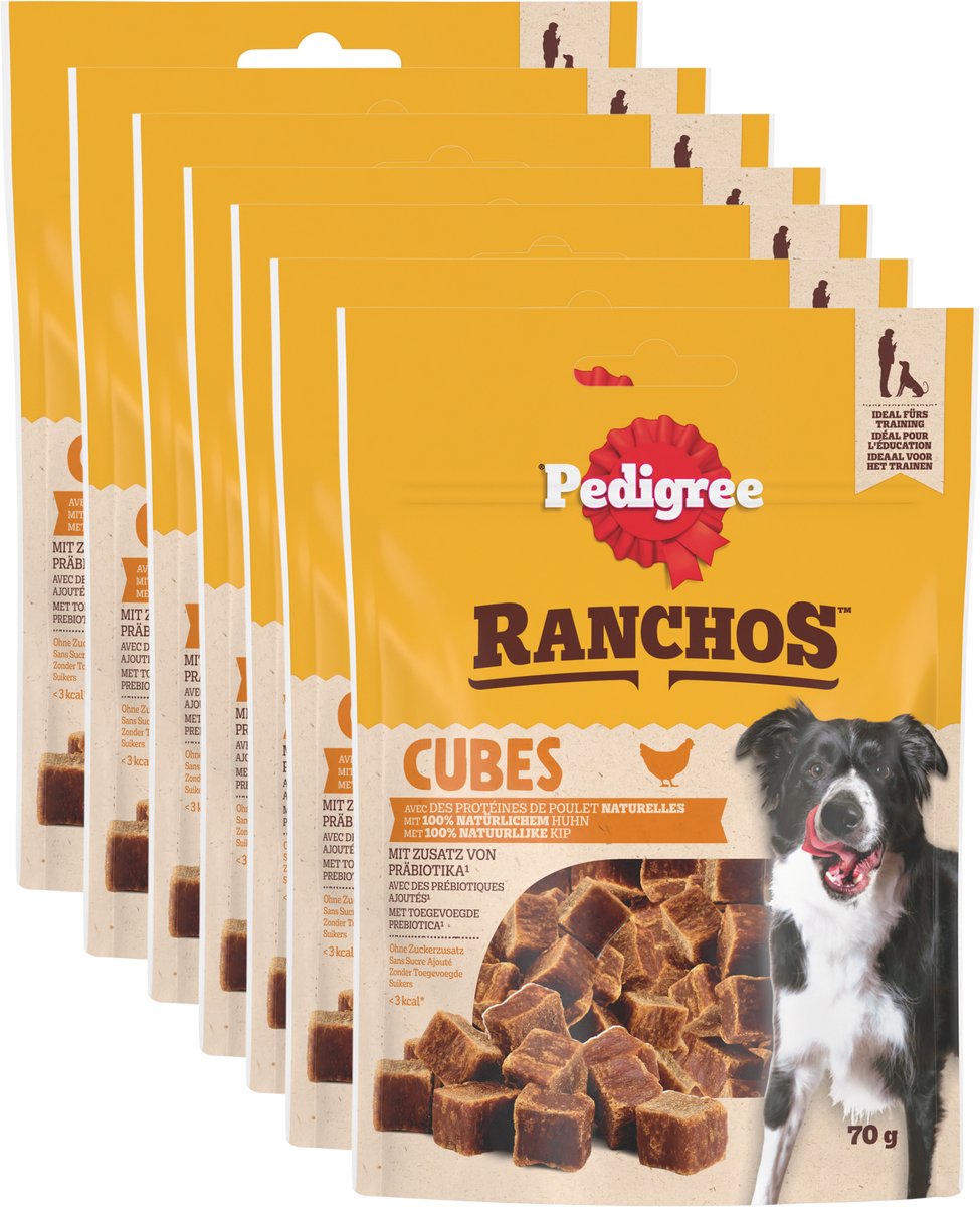 Snacks pour chiens Pedigree - cubes ranchos - poulet - 7x70g