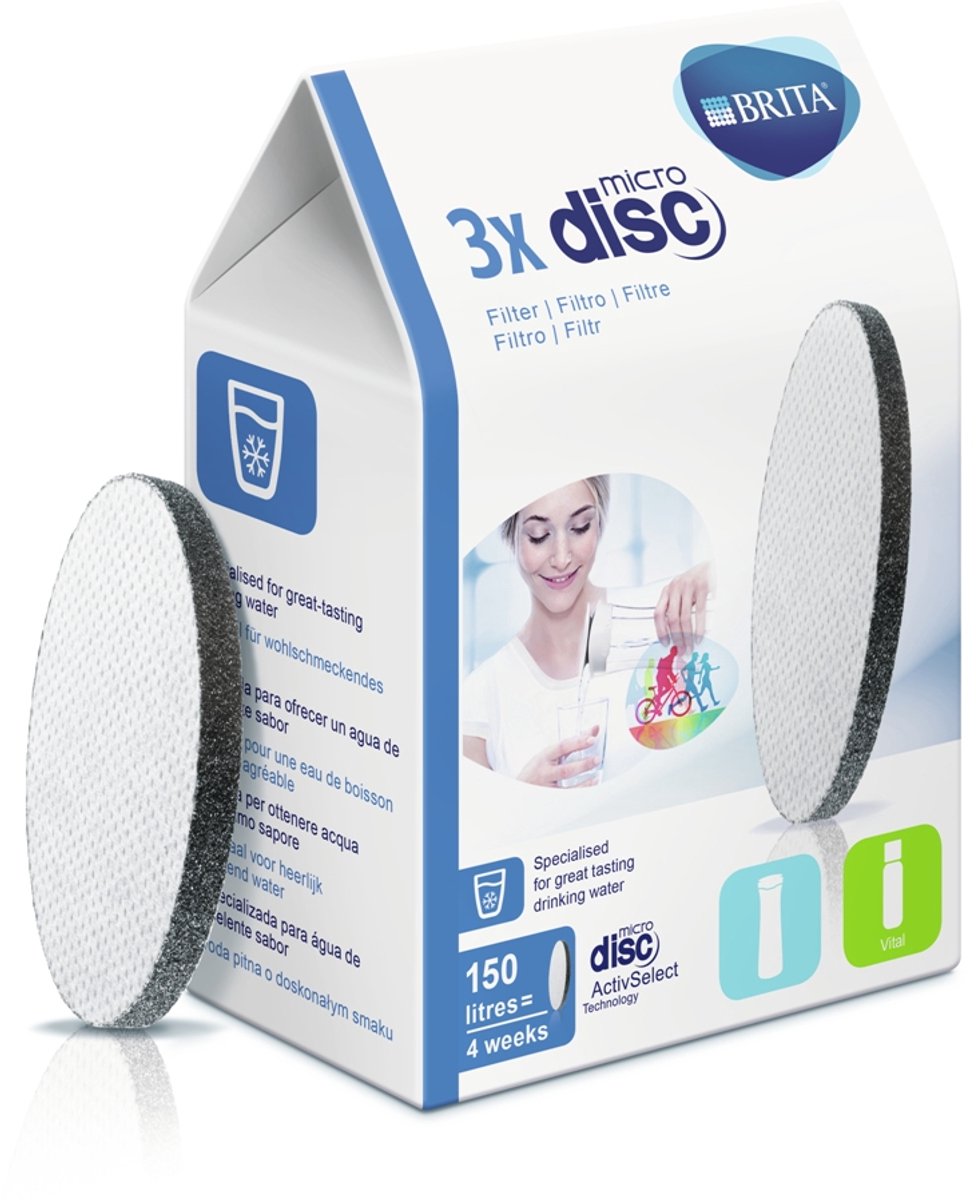 Cartouches filtrantes Brita - filtre à eau - microdisque - cartouches filtrantes à eau - pack de 3 - pack économique