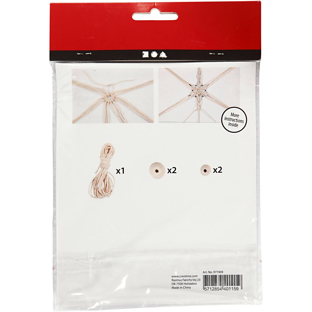 Creativ company mini kit créatif macramé flocon de neige