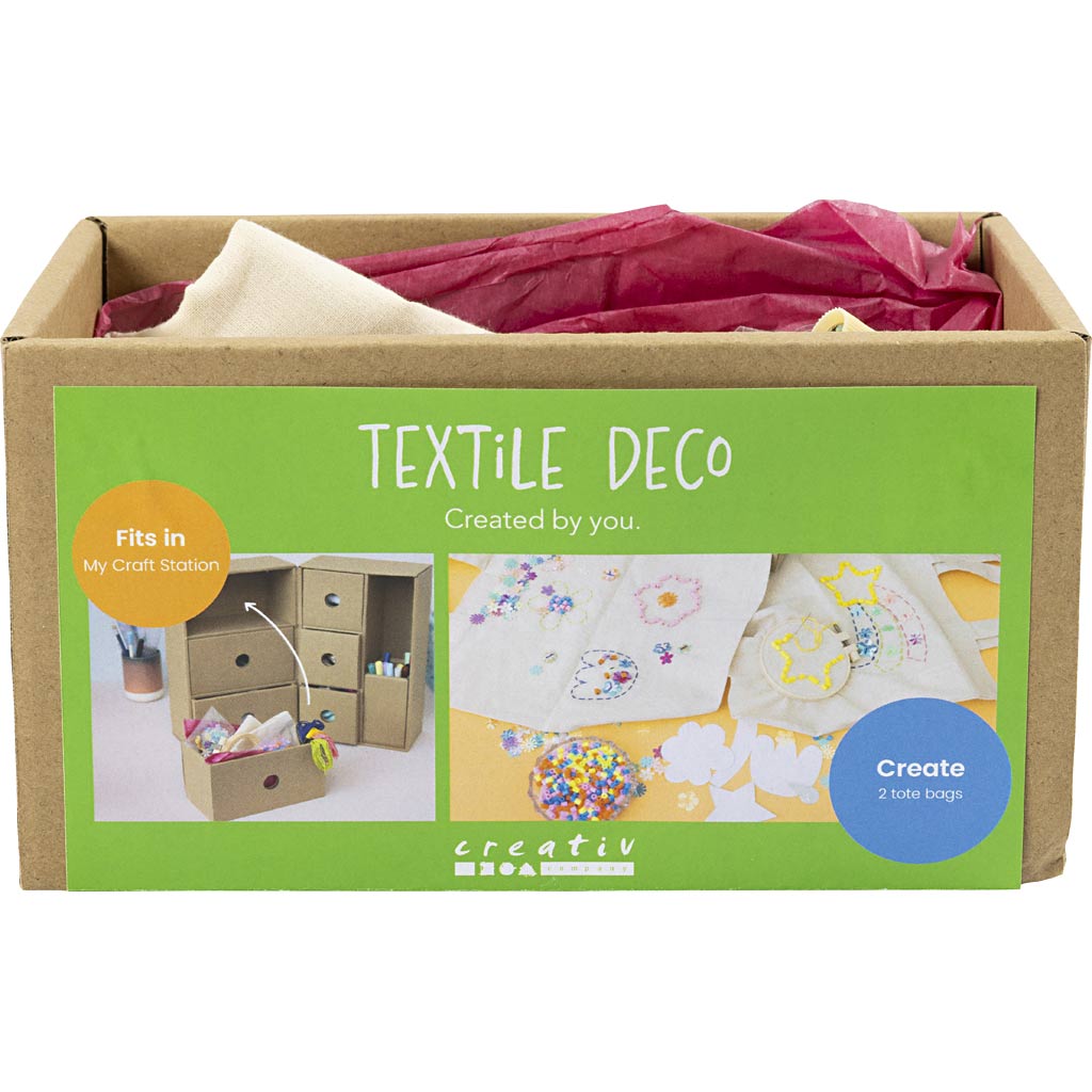 Creativ company my craft station décoration textile, diverses couleurs, 1 boîte
