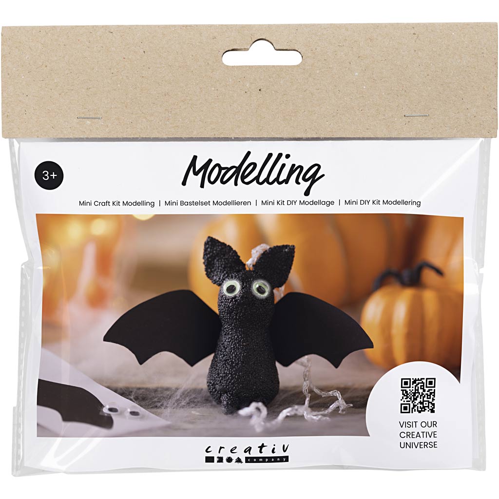 Creativ company mini kit de loisirs pour sculpture, chauves-souris, 1 boîte