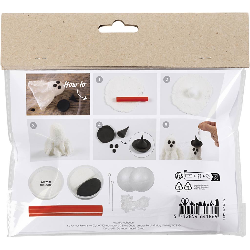 Creativ company mini hobby set modelage, fantôme, 1 boîte