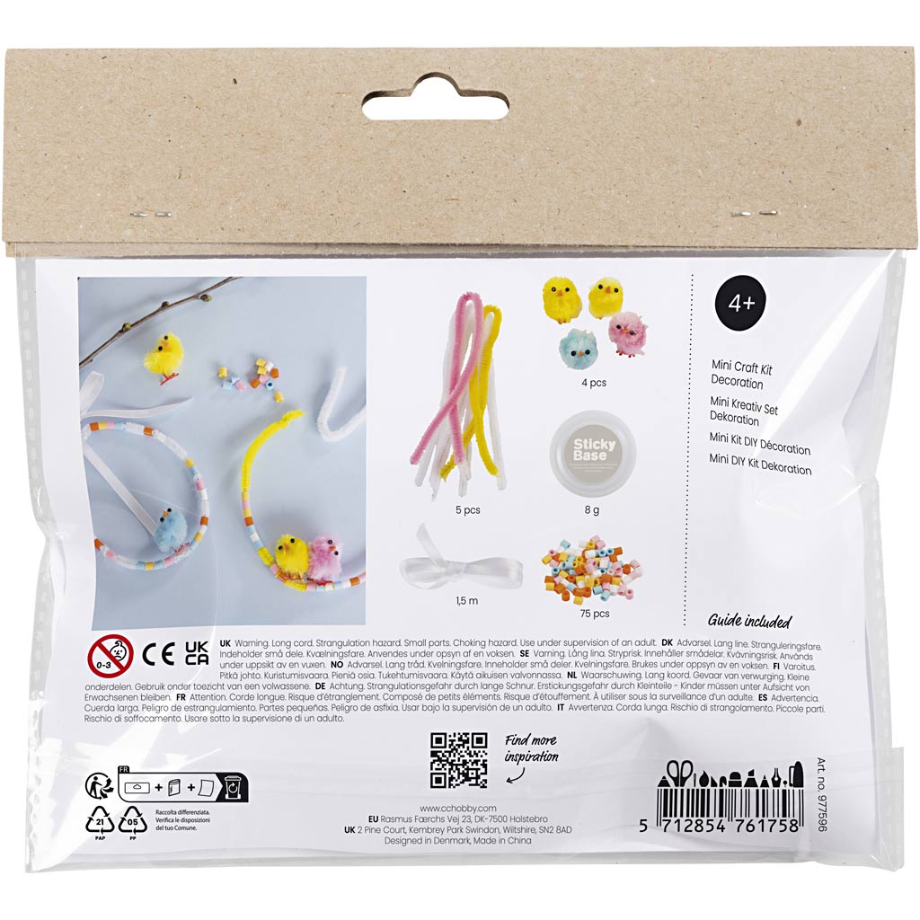 Creativ company mini hobby set décoration, différentes couleurs, 1 boîte