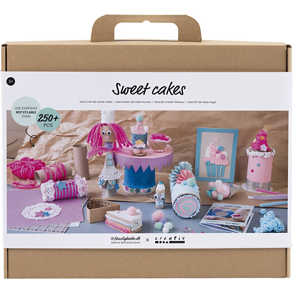 Creativ company maxi creative box gâteaux savoureux, gâteaux et bonbons, différentes couleurs, 1 boîte