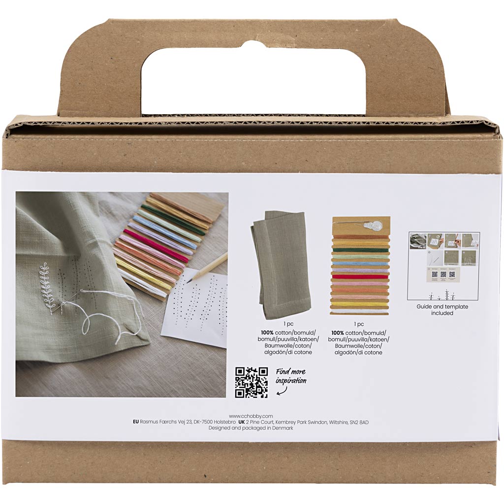 Creativ Company Mini Hobbyset broderie Servit Dusty Green