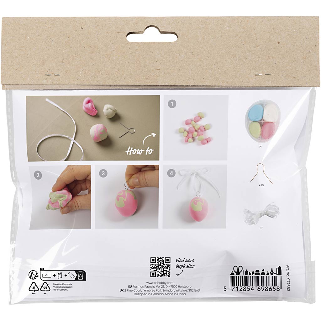 Creativ Company Mini Hobbyset Modèle des œufs de marbrage