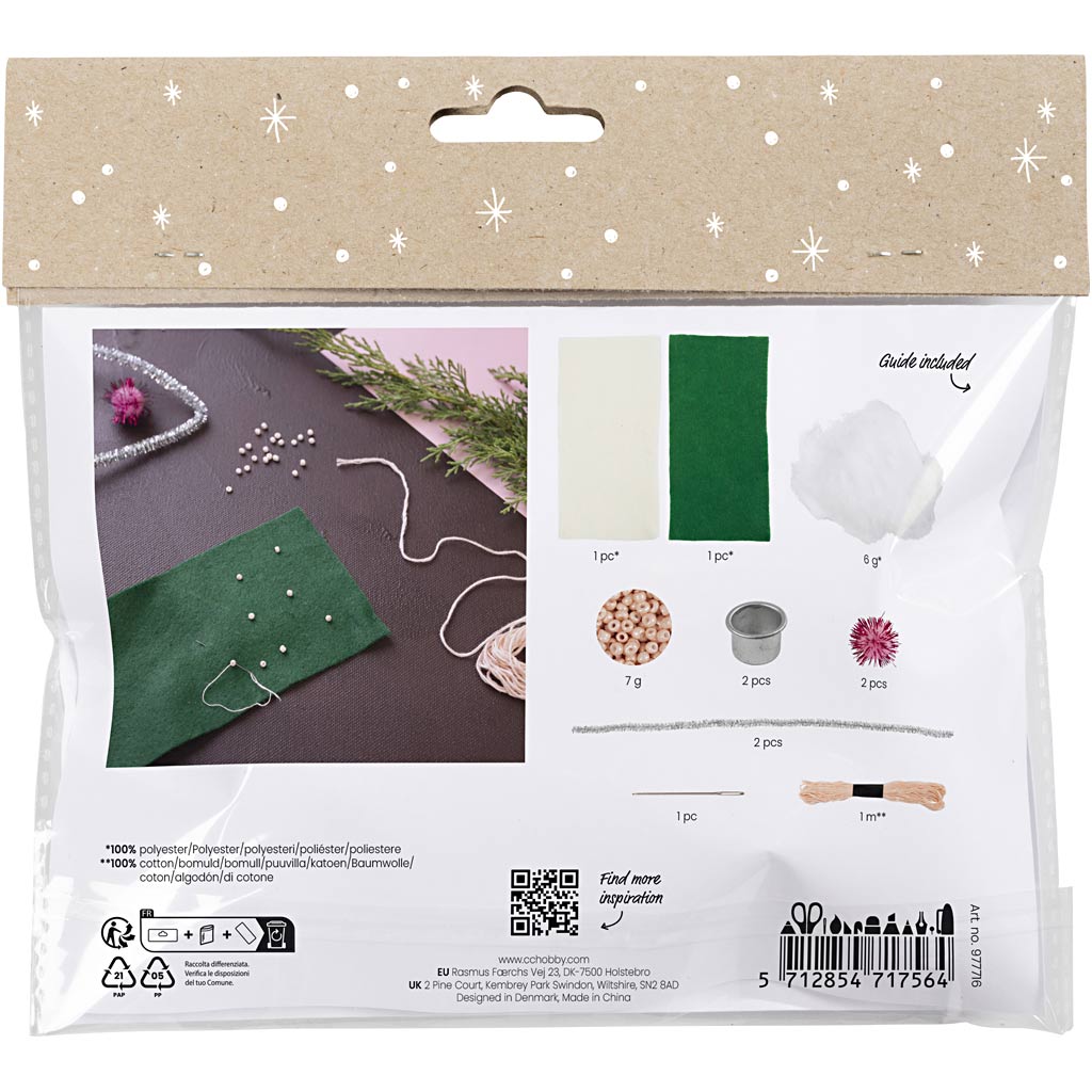 Creativ company mini kit de couture, bougies durables, 1 boîte