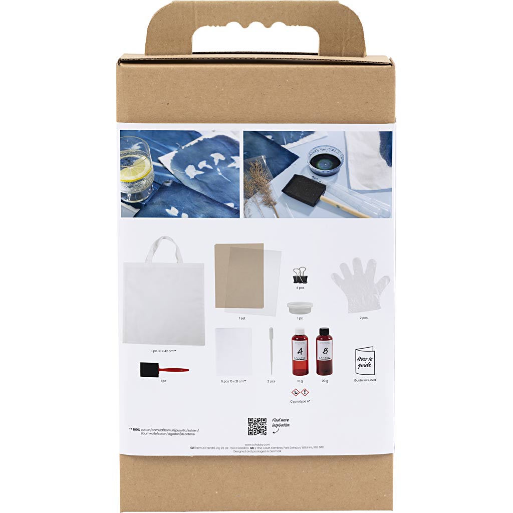 Creativ company hobby set cyanotype, textile, bleu, 1 boîte