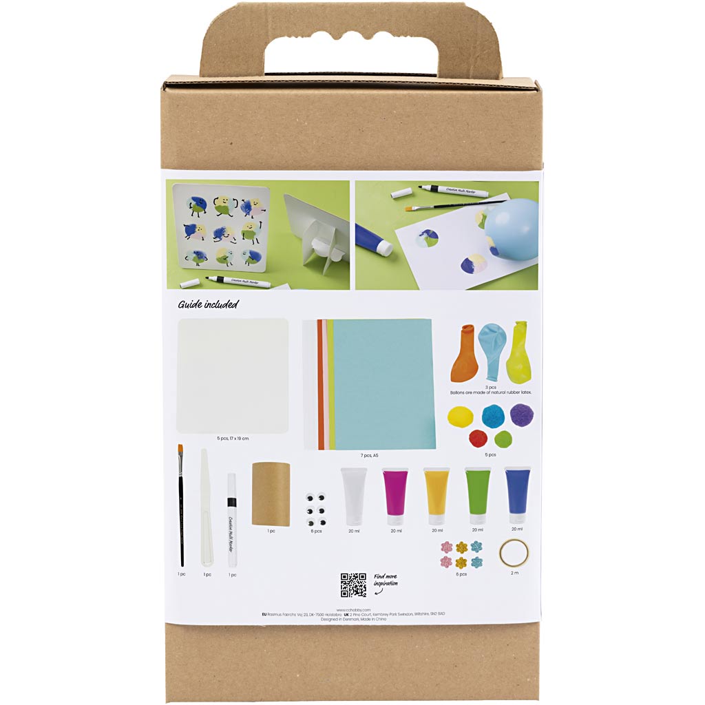 Ensemble de loisirs créatifs pour la peinture de l'entreprise Creativ, différentes couleurs, 1 boîte